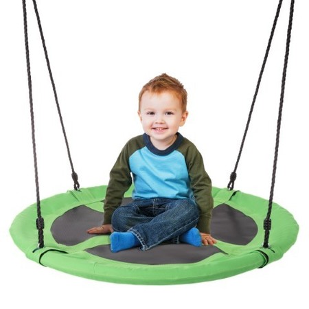 TOY TIME Saucer Swing, 40-inch Diameter Hanging Tree/Swing Set with Adjustable Rope, Outdoor Playground 837390OZS